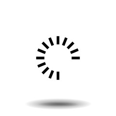 Download sign isolated on white background. Data loading bar. Load icon in flat design. Vector illustration.