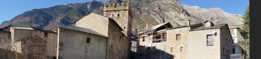 Fototapeta premium Benasque.Village of Huesca. Aragon,Spain