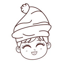 cute boy face cartoon