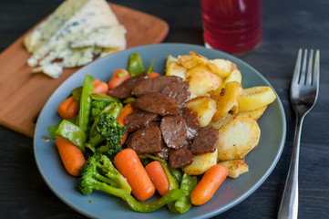 meat with vegetables