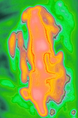 Phantasy design created by computer. Dashing lines and forms