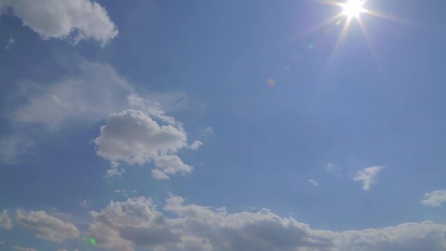 sky landscape with clouds and sun