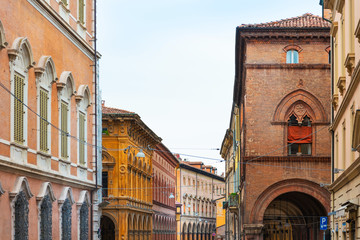 Fototapeta premium Bologna traditional old-fashioned building, Italy