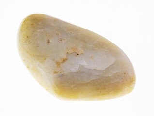 tumbled agate gem stone on white