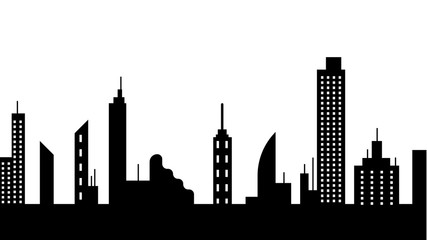 Fototapeta na wymiar City scape silhouette icon. Element of cityscapes illustration. Signs and symbols icon can be used for web, logo, mobile app, UI, UX