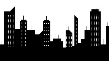 Obraz premium Ikona sylwetka scape miasta. Element ilustracji krajobrazów miejskich. Ikona Znaki i symbole mogą być używane w sieci Web, logo, aplikacji mobilnej, UI, UX