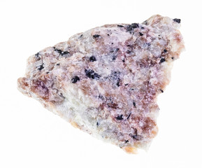 rough Miserite stone on white