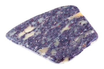 tumbled alunite stone on white