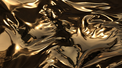 Fototapety  3d render beauty abstract of gold waves
