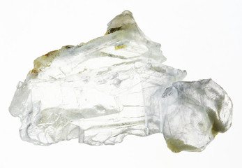 raw brucite (magnesium ore) crystal on white