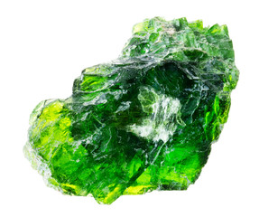 raw chrome diopside (siberian emerald) crystal