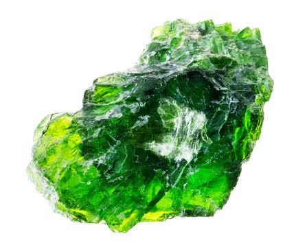raw chrome diopside (siberian emerald) crystal