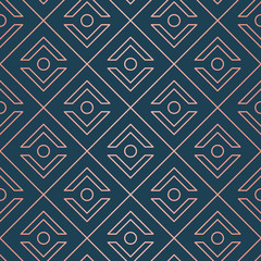 Pattern. Endless. Seamless Pattern. Vector Lines. Trendy Copper Look.