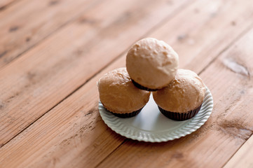 Bread is placed on the table in the morning of every day, ready to eat concept food with copy space.