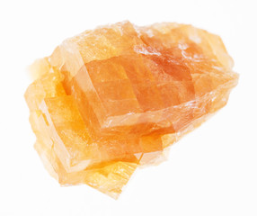 rough chabazite stone on white