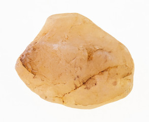 tumbled Calcite gem stone on white