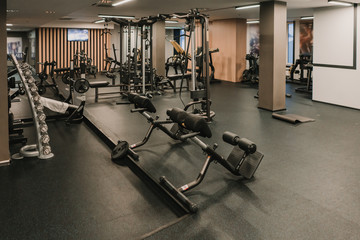 Exercise machines in modern gym