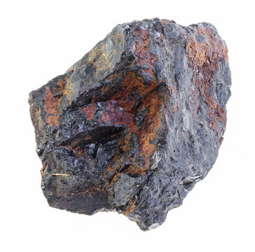 Rough Wolframite (tungsten Ore) Stone On White