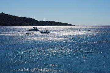 Turquoise sea at Voula, Athens