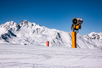 Beautiful landscape of the mountains of Austria in the villages of Fiss and Ladiss    