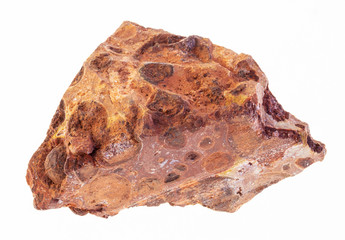 raw bauxite stone on white