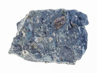 rough kimberlite stone on white