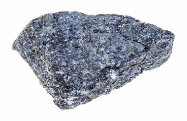 rough nepheline syenite stone on white
