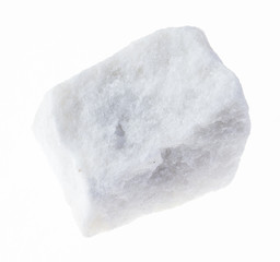 raw white marble stone on white