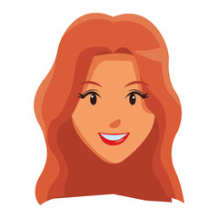 cute woman face cartoon