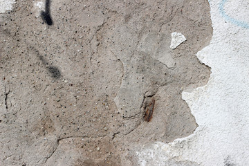 Plaster wall texture deteriorated aged old