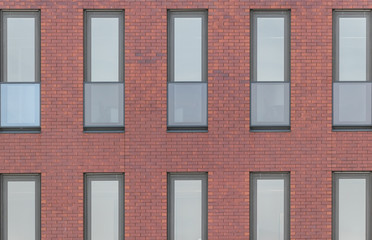 Obraz premium flat view of windows pattern building apartment.