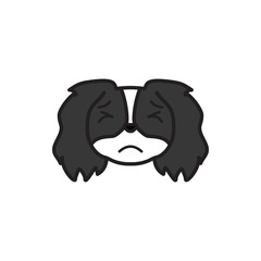 pekingese, emoji, painfully multicolored icon. Signs and symbols icon can be used for web, logo, mobile app, UI, UX