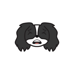 pekingese, emoji, scared multicolored icon. Signs and symbols icon can be used for web, logo, mobile app, UI, UX
