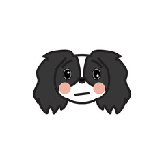 pekingese, emoji, sick multicolored icon. Signs and symbols icon can be used for web, logo, mobile app, UI, UX