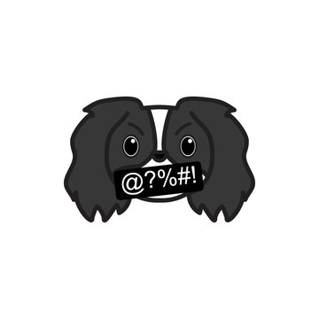 recommend clip art: pekingese, emoji, swearing multicolored icon. Signs and symbols icon can be used for web, logo, mobile app, UI, UX