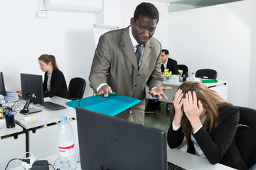 Adult businessman expressing dissatisfaction