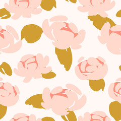 Floral abstract seamless pattern. Vector design for different surfases.