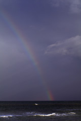 rainbow over the sea,nature, rain, sea,sky,light, colors,spectrum, beautiful,