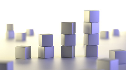 Naklejka premium Business Growth Bar Graph Chart