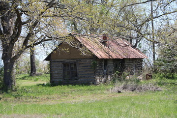 abandoned wooden house