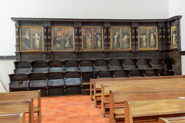 parte interior da Catedral de Aveiro, também referida como Igreja de São Domingos de Aveiro, situa-se na freguesia da Glória, na freguesia e concelho de Aveiro, distrito de Aveiro, Portugal em outubro