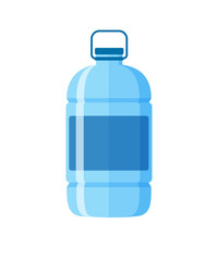 Very big water bottle illustration. Pure, clear, drinking. Food and drinks concept. Vector illustration can be used for topics like food, supermarket, drinking, lifestyle