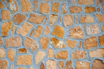 Background of stone wall texture photo.