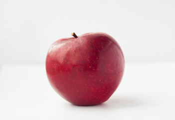 organic red apple isolated on white