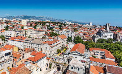 Fototapeta na wymiar Roofs of houses in Split.