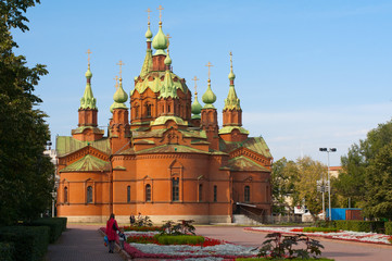Fototapeta na wymiar Temple of Alexander Nevsky. Chelyabinsk