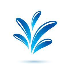 Global water circulation vector icon for use as marketing design symbol. Environment protection concept.