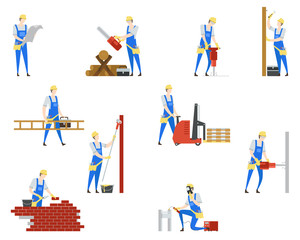 People at builder professions. Job and work