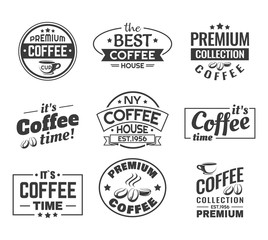 Coffee beans as logo, sign for shop or store