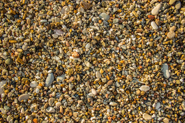 colorful sea shore small stones background texture surface wallpaper pattern